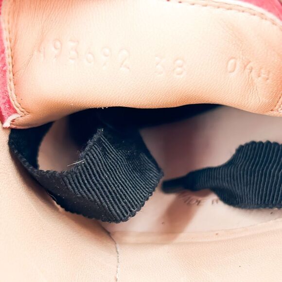 Gucci Patent Leather Falacer Crystal Embellished Bee Sneakers Trainers 38, 8 - Picture 12 of 12